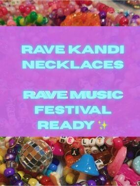 Kandi necklace for raves music festivals